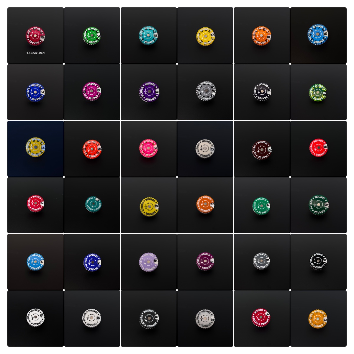 Board Game Path - 25x25x6mm Wound Tracker Table Game Tracker