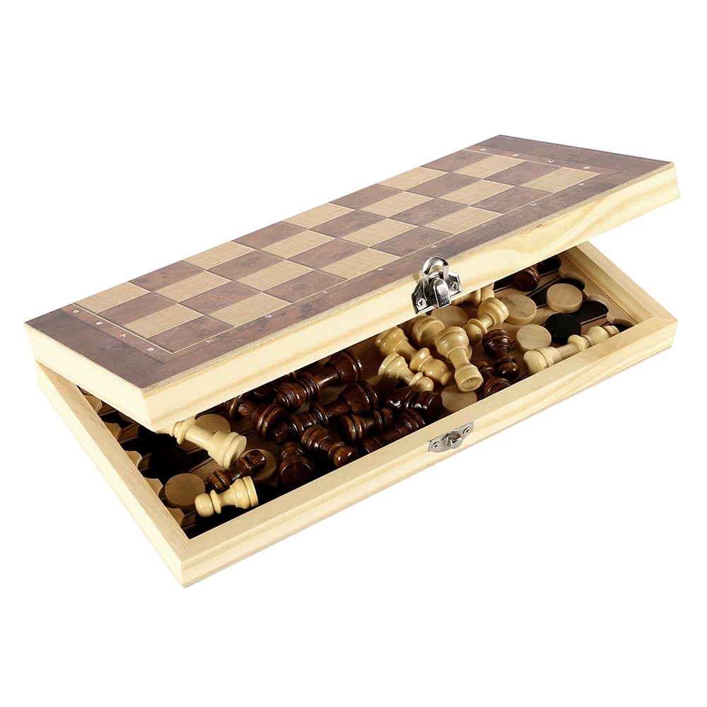 3 in 1 Chess Board, Folding Wo - Board Game Quacks ulasan dan harga
