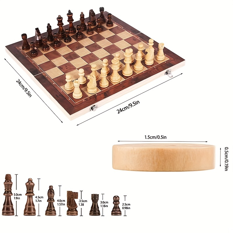 3 in 1 Chess Board, Folding Wo - Board Game Quacks ulasan dan harga