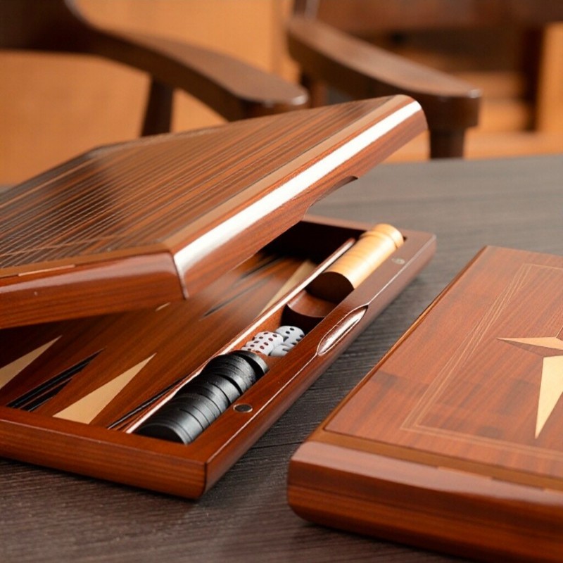 Solid Wood Backgammon 11-19 In - Board Game Quacks ulasan dan harga