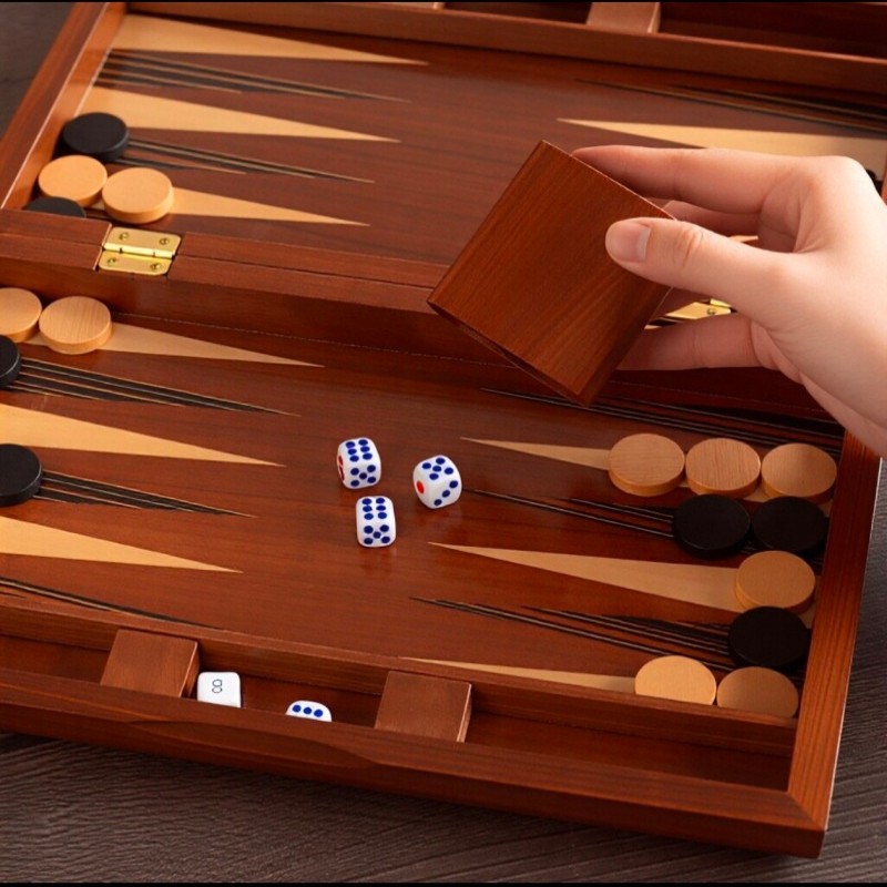 Solid Wood Backgammon 11-19 In - Board Game Quacks ulasan dan harga