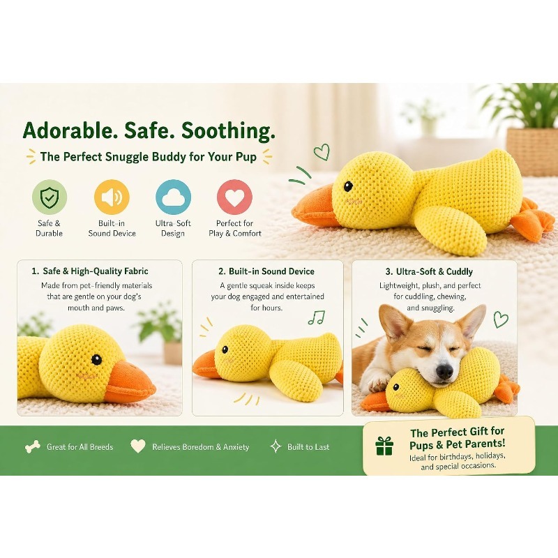 Piece Plush Calming Duck Dog T - Board Game Quacks ulasan dan harga