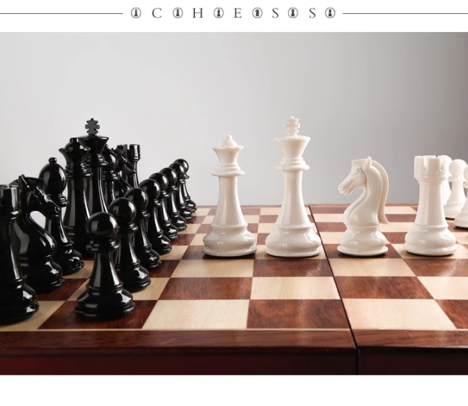3 in 1 wooden chess foldable c - Board Game Logo ulasan dan harga