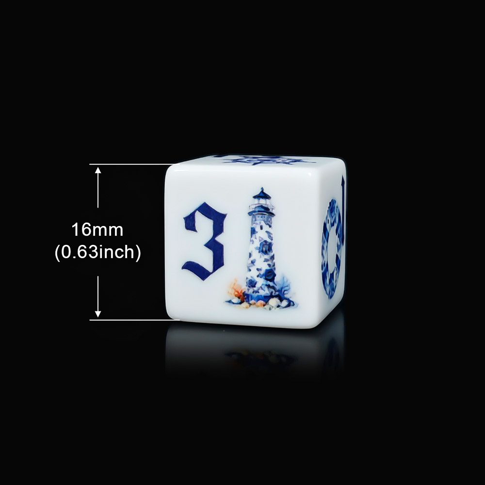12Pcs Blue Nautical 16MM Print - Board Game Arena ulasan dan harga